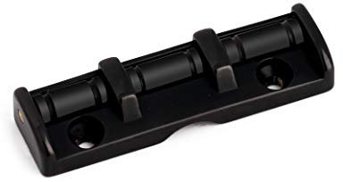Holmer 6 String Metal Guitar Roller Nut 3 saddles with Screws for Strat or Tele Electric Guitar Black.