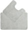 Allure Luxury Two Piece Bath & Toilet Mat Set, Non-Slip, Deep Pile Soft & Absorbent Microfibre, Quick Dry, Easy Care (Dove Grey)
