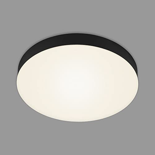 BRILONER - LED Deckenlampe rahmenlos, warmweiße Lichtfarbe, 21 Watt, 2000 Lumen, LED Lampe, Deckenleuchte, Wohnzimmerlampe, Schlafzimmerlampe, Küchenlampe, Deckenbeleuchtung, 28,7x3,6 cm, Schwarz