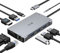 Hub USB C HDMI, 9 in 1, adattatore multiporta USB C, docking station USB con 4K HDMI, VGA, Ethernet, 3 USB 3.0, 100 W PD e audio/Mic, adattatore USB di tipo C per MacBook Pro/Air, Surface