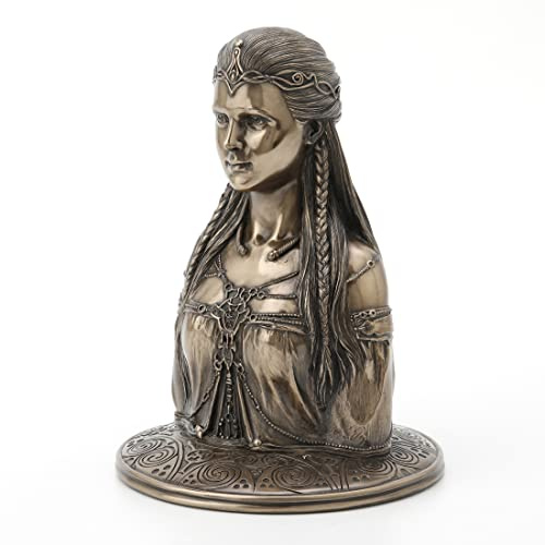 Veronese Design 7 5/8 Earth Mother Danu Bust Cold Cast Resin Antique Bronze Finish Sculpture