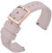 ANNEFIT Silicone Watch Straps, Quick Release Rubber Sport Band 18mm with Classic Rose Gold Clasp (Light Pink)