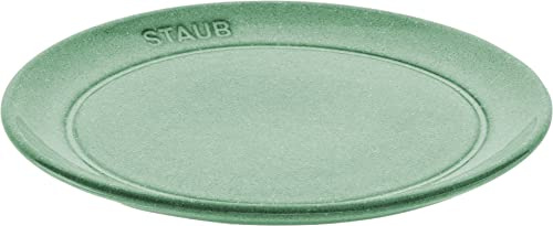 STAUB Dining Line Teller flach, 15 cm Salbeigrün Keramik Kratzfest