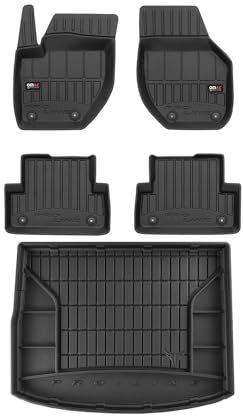 OMAC Fußmatten & Kofferraumwanne Set kompatibel mit Volvo V40 2012-2019 Gummi Schwarz 5X