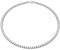Swarovski Collier Matrix Tennis, Taille ronde, Blanc, Métal rhodié