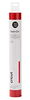 Cricut Iron-On | Red | 1.5m (5ft) | Heat Transfer Vinyl Roll (HTV) | for use with All Cricut Cutting Machines