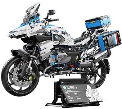 Auforua Technik Motorrad Modell, 1:5 Groß Motorräder Modellbausatz, 2369 Teile Klemmbausteine Motorrad MOC Set