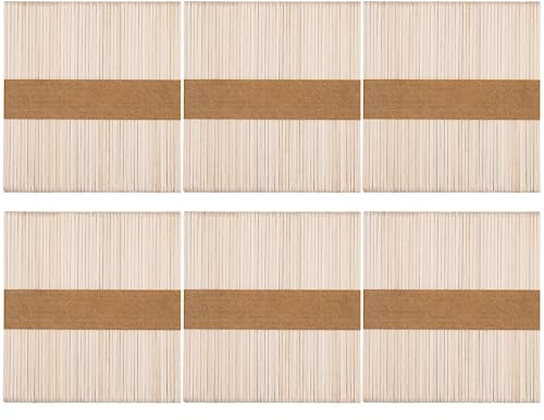 WISYOK 300 Stück Eisstiele Holz, Eisstäbchen Holzstäbchen, Holzstäbchen Zum Basteln, Eisstiele aus Holz Zum Basteln, Holzstiele, Bastelstäbchen Holz, Holzspachtel DIY Handwerk - 114 x 9 x 2 mm