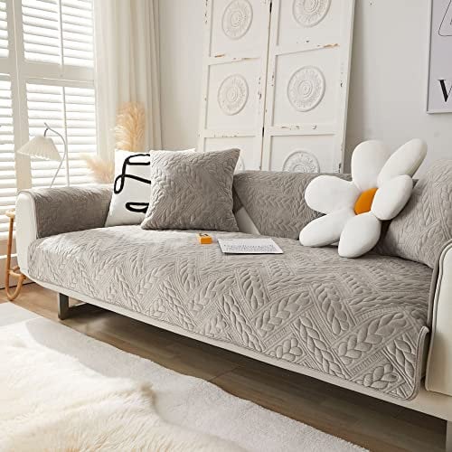 WYJHNLBEDC Sofa/Couch überzug, Sofabezug L Form/U Form/Ecksofa 3/2/1 Sitzer, Sofa überwurfdecke, Warmer Super Weicher Samt Sofaschoner Decken, Sofaschutz Decke Hund Kratzschutz Katze, 110x240cm