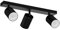 Klighten Deckenstrahler 3 Flammig Schwarz, GU10 Deckenleuchte Strahler Schwenkbar, Spotleuchte Drehbar Deckenspots für Küche, Schlafzimmer, Wohnzimmer, Flur, Länge: 39 cm, Ohne Leuchtmittel