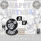 Disco Anniversaire Vaisselle, Comprend Bannières, Assiettes, Décorations Cupcakes, Serviettes, Chemin de Table Disco, Rideau , 70 's 80' s Disco Argent Disco Anniversaire Party Decor 20 Invités