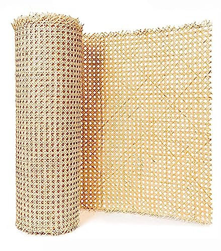 FUBESK Rouleau de toile de rotin pour meubles pour projets de cannage - Maille ouverte pré-tissée pour armoire, lit, chaise, réparation DIY - 35 cm x 2 m