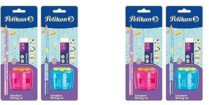 Pelikan 807432 Starterset mit Schreiblernbleistift, Radierer und Anspitzer (Packung mit 2)