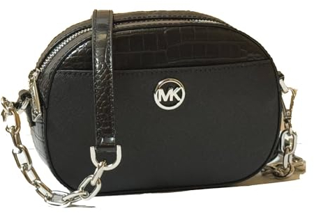 Michael Kors Jet Set Glam Kleine ovale Umhängetasche, Schwarz
