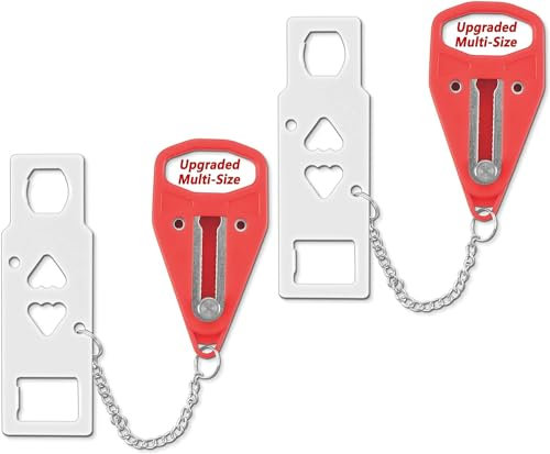 Paquete de 2 cerraduras portátiles de seguridad para el hogar, cerraduras de bloqueo de viaje para seguridad y privacidad adicionales, perfectas para viajar, hotel, hogar, apartamento, universidad,