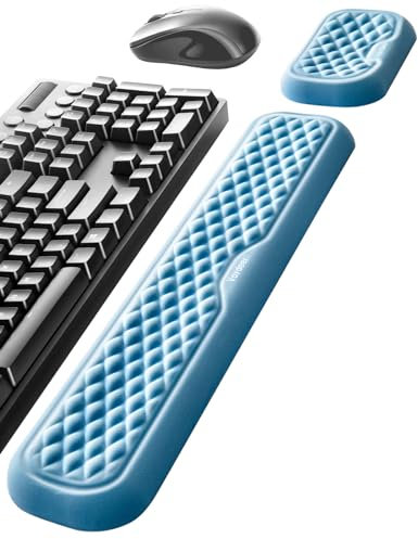 Vaydeer Reposamuñecas para teclado y mouse, almohadilla ergonómica de soporte de muñeca para computadora, cojín de brazo de espuma viscoelástica suave para escritorio, palma de mano, oficina, laptop,