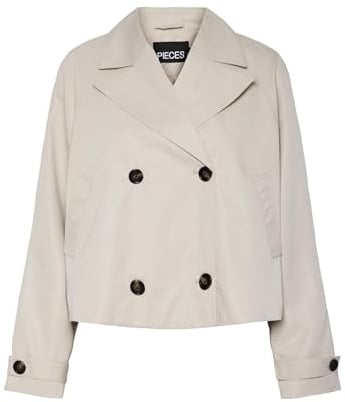 PIECES Damen Pcscarlett Ls Short Trenchcoat Noos Bc Pcscarlett Ls Short Trenchcoat Noos Bc (1er Pack)