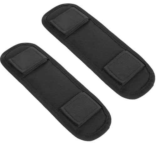 2 Pcs Replacement Shoulder Strap Pad Removable Decompression Shoulder Strap Pad Black Luggage Bags Shoulder Strap Cushion for Guitar, Laptop, Camera, Backpack Satchel Pad
