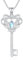 ABIGY Collier clé pierre de lune pour femme - Pendentif en argent 925 - Collier porte-bonheur pour femme et amis, Argent sterling
