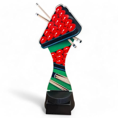 Trophy Monster Toronto Snooker-Trophäe, Größe 190 mm, für Clubs, Veranstaltungen und Wettbewerbe, aus 6 mm dickem, bedrucktem Acryl