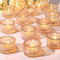 24 pcs Gold Tealight Candle Holders, Glass Votive Candle Holders for Table Centerpiece, Home Decor and Party Supplies