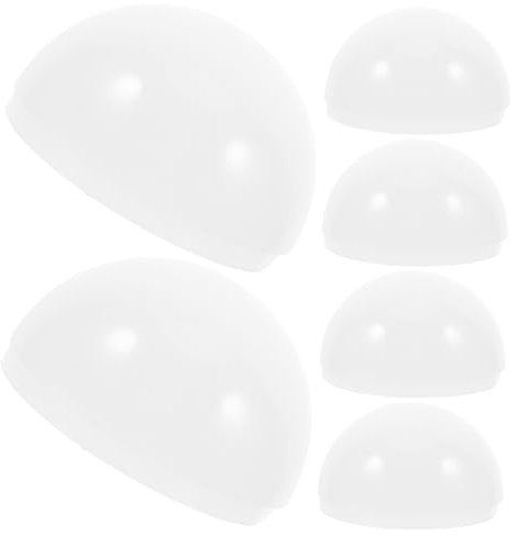 SEWOART 6stücke Weiße Pc Lampenschirme Flach Halbrund Led Lampen Diffusor Anti-beschlag Lichtabdeckung Für Deckenleuchten Einfache Montage Langlebiges Material