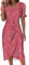 sonderangebote & Restposten Sommerkleid Damen Kurzarm v Ausschnitt Damenkleid Elegante Plissee Tunikakleid Casual Floral Print Dress Ausschnitt Loose Kleid Damen elegant