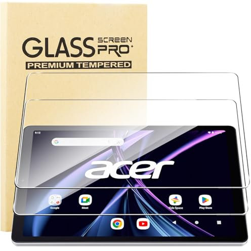 KUSINHOKA Protector de Pantalla para Acer Iconia Tab A10 10.1 Pulgadas, [2 Pack] Anti-arañazos Cristal Templado Película, Alta Dureza, Sin Burbujas, HD Clear Vidrio Templado Tablet Protector