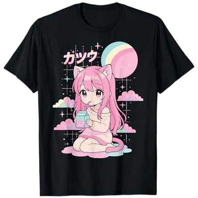 Anime Fille Lait À La Fraise Kawaii Esthétique Manga T-Shirt