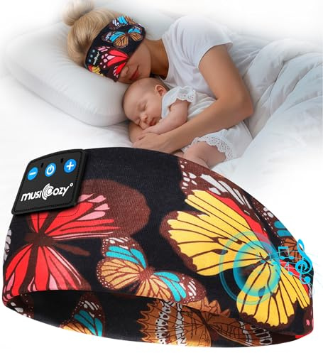 MUSICOZY Cooling Sleep Headphones Bluetooth Headband for side sleepers | Ultra-Soft Breathable Sleeping Headphones for Hot Nights & Better Sleep,No Ear Pressure,Bluetooth 5.4,16H Playtime