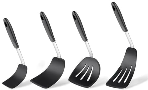 YIXANNX 4 Stück/Set Silikon Siebspatel Hitzebeständige Mikrowelle Burger Fleischtuner Küchenutensilien Kochgeschirr