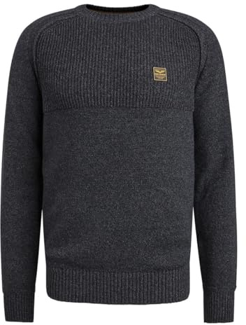 PME Legend R-Neck Indigo Look Knit - Herren Pullover, Größe:XXXL, Farbe:Salute