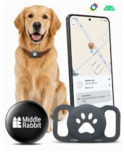 Traceur GPS Chien Android, Google Find Hub, Étui Silicone Collier