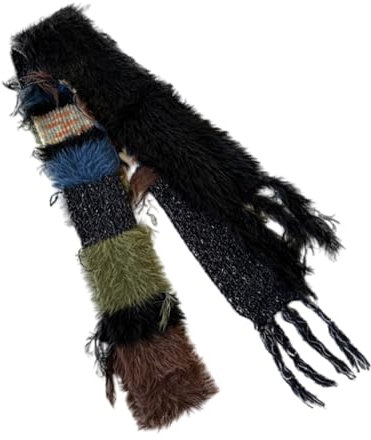 Jiqoe Eleganter Schal Für Damen Gestrickt Gestreifter Gürtel Für Freizeitkleidung Party Foto Requisiten Subkulturelle 2000er Kleidungsaccessoires