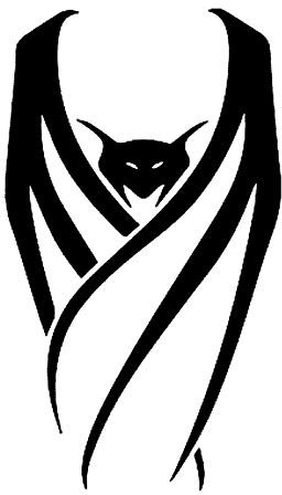SUIFENG Autoaufkleber 7.7X13.3Cm Cartoon Cloaked Vampire Bat Dekorative Vinyl Autoaufkleber Auto Styling Aufkleber Schwarz/Silber
