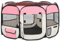 vidaXL Parc Pliable pour Chien avec Sac de Transport Rose 110x110x58 cm Enclos