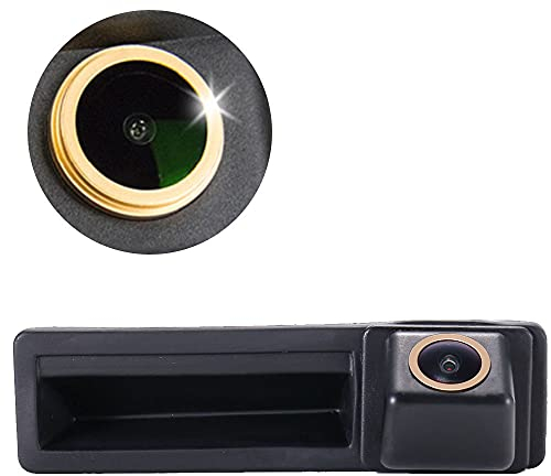 Dynavsal Griffleiste Auto Rückfahrkamera mit HD Fisheye Goldene Objektiv Wasserdicht Nachtsicht Rückfahrkamera Ersatz für Audi A1/S1 8X/Q7 4L Facelift/A5 8T MK S5/A3 8V MK3/A4 B8 8K/A6 A6L C7/A8 A8L