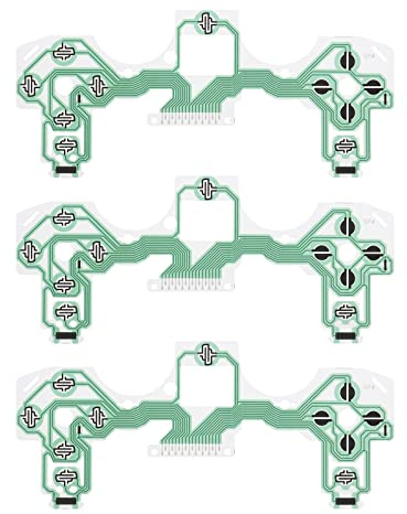 The Lord of The Tools Lot de 3 Films conducteurs de Rechange pour Clavier - Membrane Flexible - Compatible avec Manette PS4 JD-M-001 JD-M-010 JD-M-011