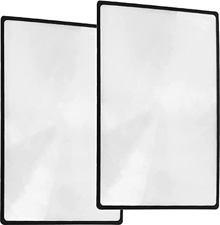liyungg 8-007, 2 Pièces Loupe de Page, 3X Rectangulaire Malvoyant, A4 Pleine Page Lecture, Grosses Loupes Lecture Din A4, pour Les Personnes Âgées et Lire des Livres, Magazines, L