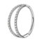 OUFER Body Piercing Helix Earrings Hoop Double Line Clear CZ Paved Septum Ring Cartilage Earrings 16G 316L Stainless Steel Daith Earring Helix Piercing Jewellery
