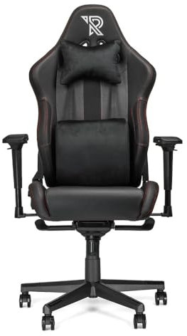 Ranqer Performance, Gaming Stuhl und Bürostuhl - Atmungsaktives Kunstleder - 4D Armlehnen - 90-170° verstellbare Rückenlehne mit Kissen - 200kg Belastbarkeit - Stabiles Metallgestell - schwarz