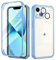 seacosmo für iPhone 13 Mini Hülle mit eingebautem Panzerglas Displayschutz und Kamera Schutzfolie [9H HD], 360 Grad Handyhülle Ganzkörper Stoßfeste iPhone 13 Mini Case - Blau