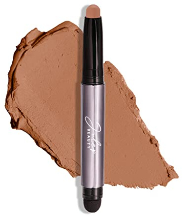 Julep Lidschatten 101 Creme Puder (Hazelnut Matte) langanhaltend und wasserfest, verblendbarer und faltenfreier Lidschatten mit integriertem Pinsel - Schimmernder Lidschatten