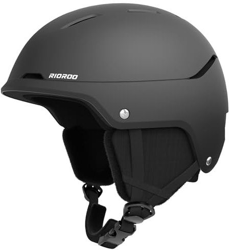 RIOROO Skihelm, Skihelme Herren Damen Jugendliche Größenverstellbar,Warme Flusen-Ohrpolster Snowboardhelm ,Leichter Ski Helm mit Verstellbarem Belüftungssystem,Kompatibel mit einer Skibrille