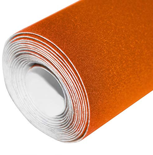 DecoMeister Vinilo Adhesivo Para Muebles de Terciopelo Papel Autoadhesivo Tipo Fieltro Para Encimera Mesa Bricolaje Para Forrar Lámina Decorativa Película Decoración En Rollo 45 x 240 cm Naranja