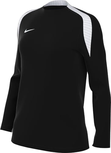 Nike FD7567-010 W NK DF STRK24 Crew TOP K Sweatshirt Women's Black/White/Black/White Size L