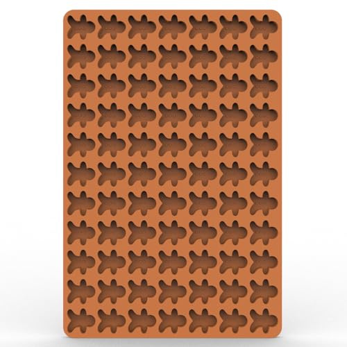 NALora Backmatte Hundekekse Mini Knochen Silikon Backmatte Backform Herzenbackform Leckerlis, Knochenbackform, Pralinenform, Antihaftend und Lebensmittelecht (BPA-Frei) (Orange)