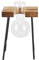 HOKZYHOUSE Terrariums, Jardinière en Verre de Bureau, Vase en Verre à Ampoule sur Support en Bois, Jardinière de Plantes Hydroponiques pour la Maison, le Bureau, le Jardin(Une bouteille + banc)