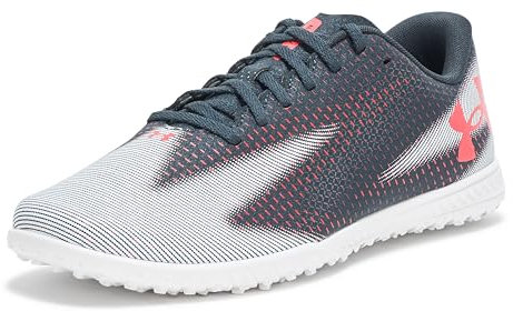 Under Armour Unisex-Adult Shadow Select 3 Turf Soccer Cleats Sneaker, Anthracite/White/Racer Red, 10 Women/8.5 Men