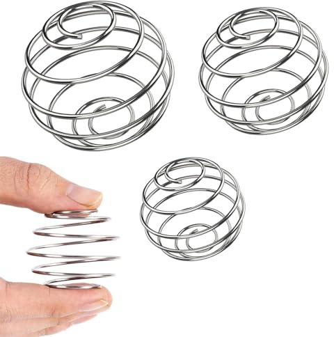 3 Stück Edelstahl Protein Shaker, Metall Shaker Ball, Frühling Kugeltyp Blender, Shaker Proteinshake Shaker Kugel, Metall Flaschenmischer, Sport und Fitness für Protein Gemischte Getränke (48mm)